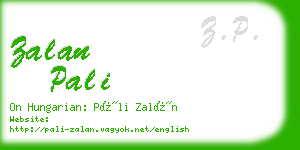 zalan pali business card